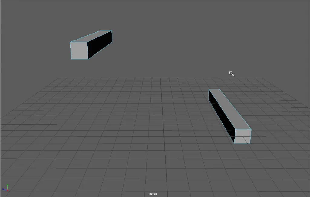 Two cubes combined into a single object