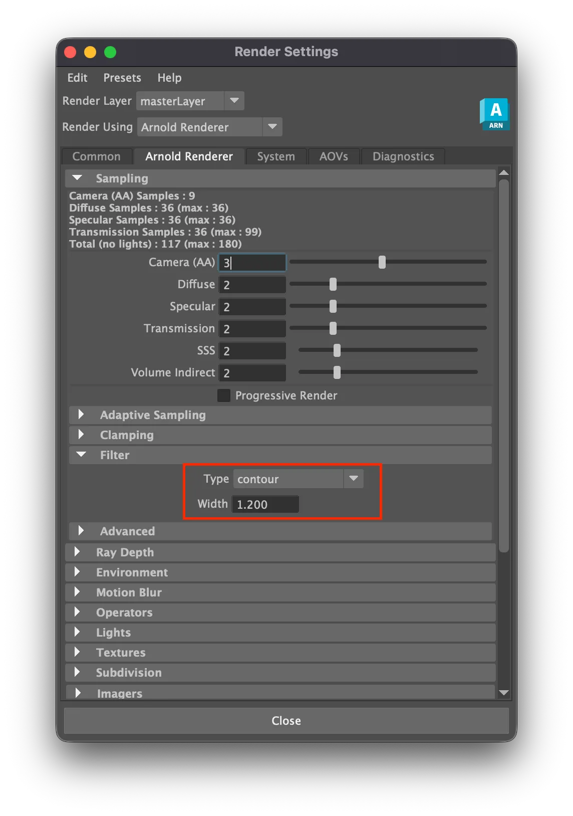 Arnold Render Settings